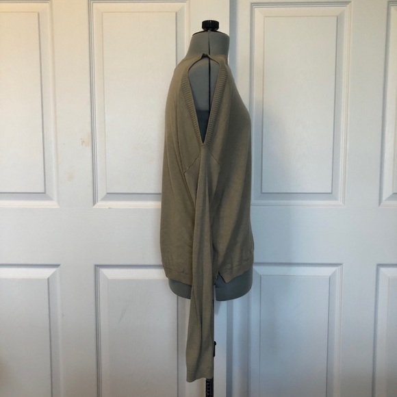 Garage Gray/Green Cold Shoulder Sweater | Size XS - Picture 4 of 6